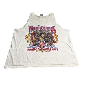 Detroit Pistons Vintage 1989 World Champs Bad Boys Caricature T-Shirt XL Tank